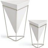 Umbra Trigg Tabletop Set | White/Nickel