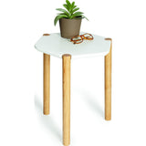 Umbra Lexy Side Table | White/Natural 1005863-668
