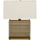 Resource Decor Stack Table Lamp | Brass/White