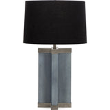 Resource Decor Shagreen Lamp | Baby Blue/White Shade