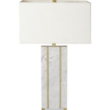Resource Decor Marble Table Lamp | White/Brass