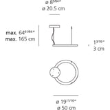 Artemide Ripple Suspension LED Light | 90CRI 3000K PHASE-CUT CETLUS