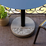 Lyon Beton Donut Round Bistro Table | Black