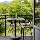 Lyon Beton Donut Rectangular Bistro Table | Black