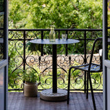 Lyon Beton Donut Round Cutaway Bistro Table | Black