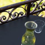 Lyon Beton Donut Round Cutaway Bistro Table | Black