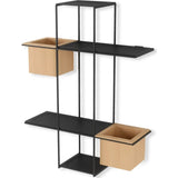 Umbra Cubist Multi Shelf Wall Display | Sand/Black
