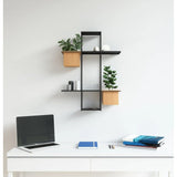 Umbra Cubist Multi Shelf Wall Display | Sand/Black