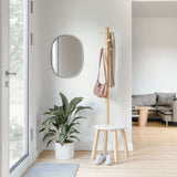 Umbra Pillar Stool & Coatrack | White/Natural
