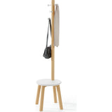 Umbra Pillar Stool & Coatrack | White/Natural
