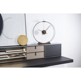Nomon Aire Table Clock | Fiberglass/Ash Wood/Chromed Brass