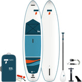 Tahe Outdoors SUP AIR 11'0 BEACH WING PACK | White/Blue/Orange