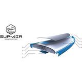 Tahe Outdoors SUP AIR 11'0 BEACH WING PACK | White/Blue/Orange