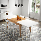 Temahome Niche Dining Table | Pure White/Oak