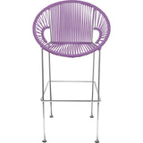 Innit Designs Puerto Counter Stool | Chrome/Orchid-10c.03.12