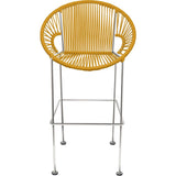 Innit Designs Puerto Counter Stool | Chrome/Caramel-10c.03.13