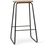 Mater Furniture Earth Stool Gun Metal Steel Frame | 27.2"
