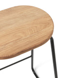 Mater Furniture Earth Stool Gun Metal Steel Frame | 27.2"