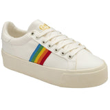 Gola Women's Orchid Platform Rainbow Sneakers | Off White/Multi