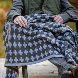 In2green Reversible Wool Small Cross Eco Throw