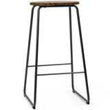 Mater Furniture Earth Stool Gun Metal Steel Frame | 27.2"