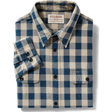 Filson Lightweight Kitsap Work Shirt | Khaki S 1st Plaid 11010742KhakiBlChK