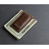 Kiko Leather Magnetic Money Clip | Brown 111brwn