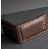 Kiko Leather Magnetic Money Clip | Brown 111brwn
