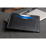 Kiko Leather Slide Card Case | Black 113blk