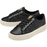 Gola Women's Baseline Mark Cox Leather Sneakers | Black/Off White