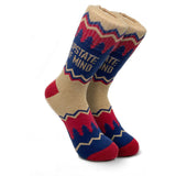 Upstate Of Mind Winter Socks | Tan/Red/Blue