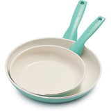 Greenpan Rio Ceramic Nonstick 8" & 10" Open Frypan Set | Turquoise