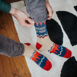 Upstate Of Mind Winter Socks | Tan/Red/Blue