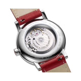 Mondaine Official Swiss Railways Automatic Watch EVO2 40 mm | White Dial/Red Leather Strap