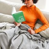 In2green Wool Herringbone Eco Throw | Charcoal/Milk