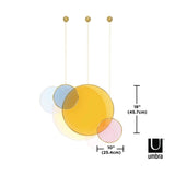 Umbra Dima Sunchimes Set Of 3 - Navy/Amber/Purple