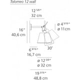 Artemide Tolomeo Wall Shade | Body Included E26 ALUMINUM SHADE