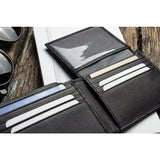 Kiko Leather Traditional Bi-Fold Wallet | Black 127blk
