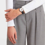 Mondaine Official Swiss Railways Watch EVO2 Pay Chip | White Dial/Black Leather Strap