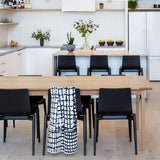 In2green Eco Hatch Throw by Elodie Blanchard | Black/Milk