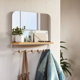 Umbra Estique Mirror with Hooks - White