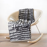 In2green Eco Hatch Throw by Elodie Blanchard | Black/Milk