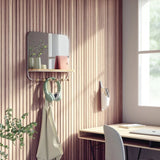 Umbra Estique Mirror with Hooks - White