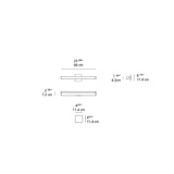 Artemide Ledbar 24 Wall/Ceiling 2-Wire Dimmable LED Light 10W ANO