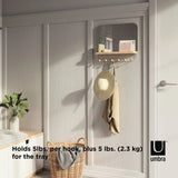 Umbra Estique Mirror with Hooks - White