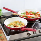 Greenpan Rio Ceramic Nonstick 8" & 10" Open Frypan Set | Red