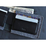 Kiko Leather Dual Textured Wallet | Black 134