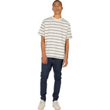 Zanerobe Stripe Box Men's T-Shirt | Natural/Duke Blue