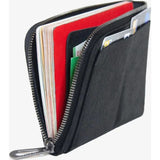 Cote & Ciel Recycled Leather Zippered Wallet | Large | Black