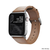 Nomad Modern Apple Slim Strap 40mm / 38mm | Natural/Silver Hardware